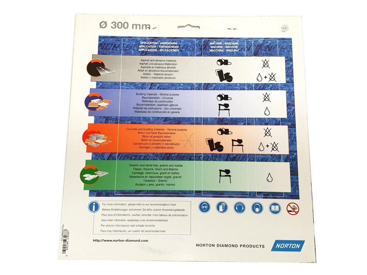 Norton Clipper Diamond Cutting Disc Top Line Mixed Runner  350mm 15'' x 25.4mm