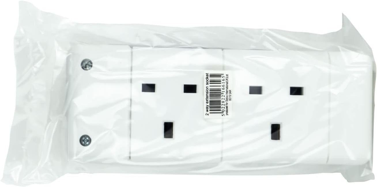 Twin Socket 13 Amp Electric Hard 13A Heavy Duty Mains Electrical 3 Pin White