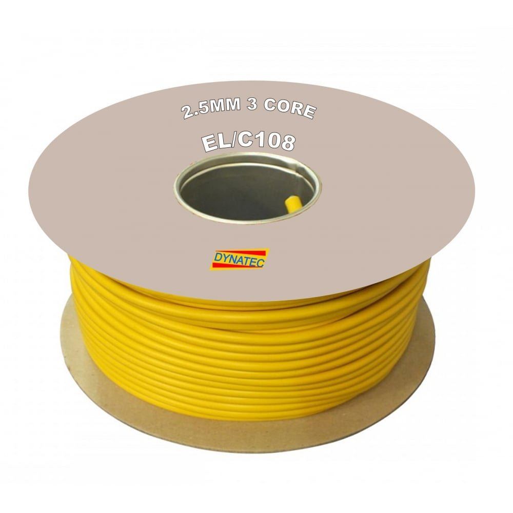 Arctic Cable 100 Meter 2.5mm Artic Metre Yellow 110 V Site Volt 3 Core M Extension