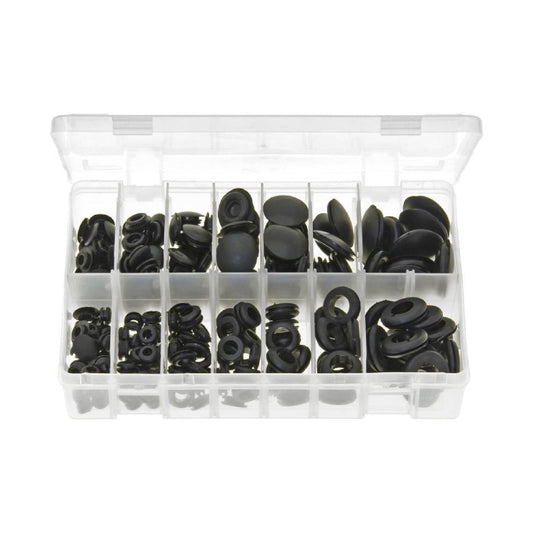 Genuine 1x Assorted 240 Piece Blanking & Wiring Grommets Electrical Accessori.