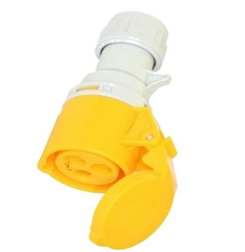 Trailing Socket 32 Amp 3 Pin 110V Coupler Yellow Site Ceeform IP44 Outdoor PCE