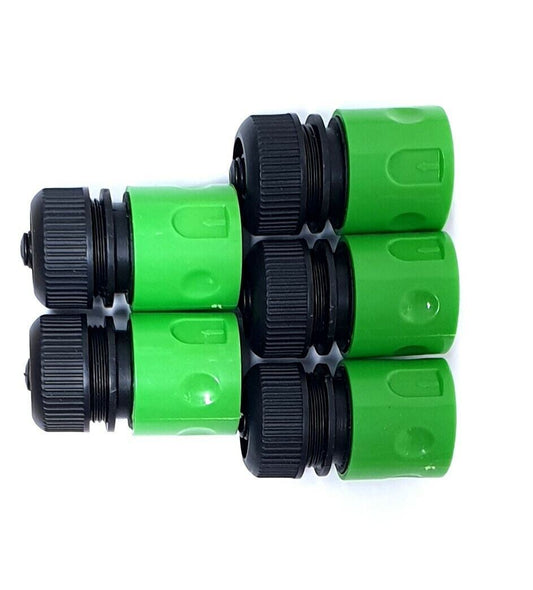 Waterstop Hose Connector 1/2" Quick Lock Plastic Garden Patio Water Stop NEW[5 X Water Stop Hose Connector 1/2"]