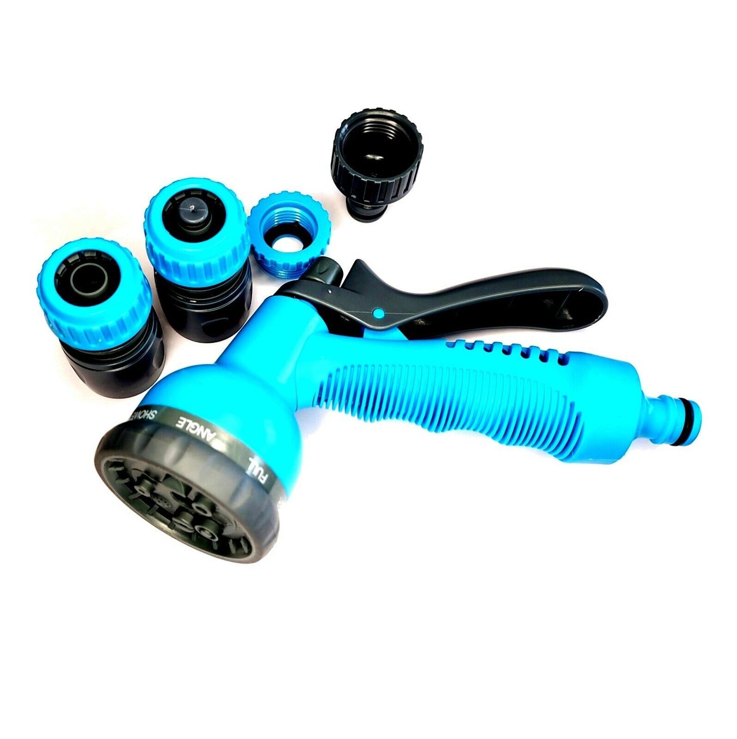 Garden Hose Spray Nozzle Gun Water Pipe 8 Multi Pattern Speed Click Connector 1402726