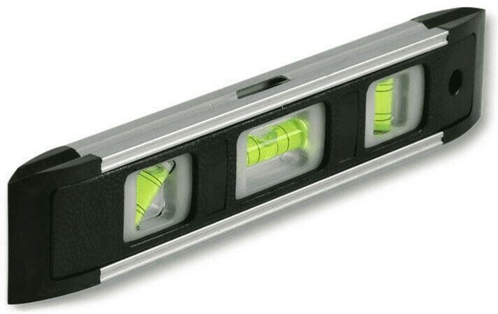 Magnetic Torpedo Spirit Level Lightweight Small Brick Line 3 Vials Scaffold 9"