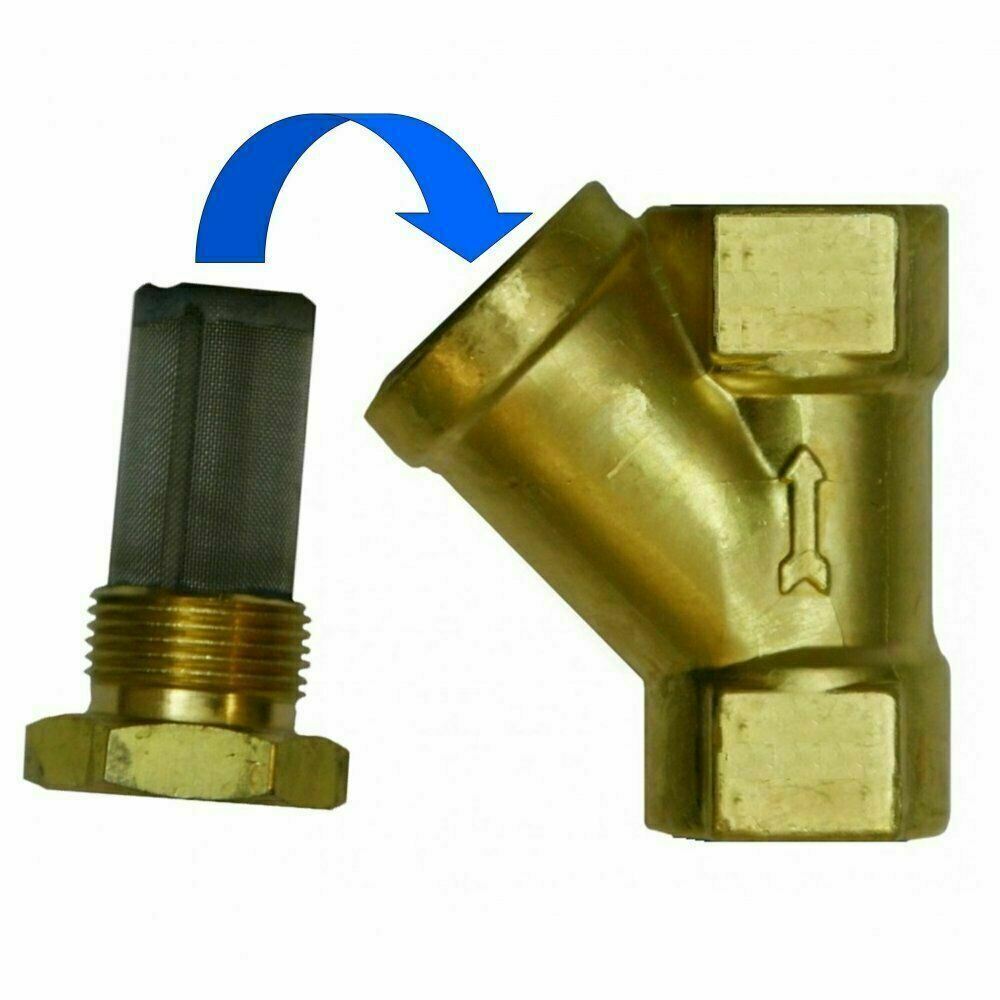 1/2" BSP Valve Y Strainer Pressure Washer Water Filter Brass Inline Diesel Oil Fuel DX/1402082 YS-12