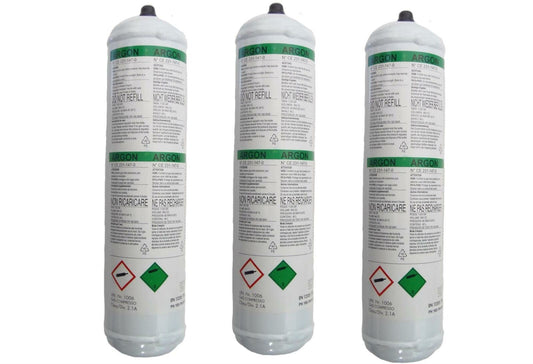 3 Argon Pure Disposable Welding Mig & Tig Gas Bottle Welders 60 L Litre 60L NEW