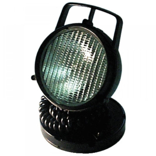 Round Metal Work Lamp with Rocker Switch & 3m Cable and Plug - 0-538-56